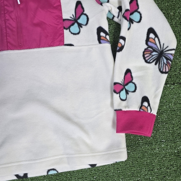 MEMBERS MARK | GIRLS HALF ZIP WILD BUTTERFLIES SUPER SOFT FLEECE PULLOVE… - Picture 10 of 16